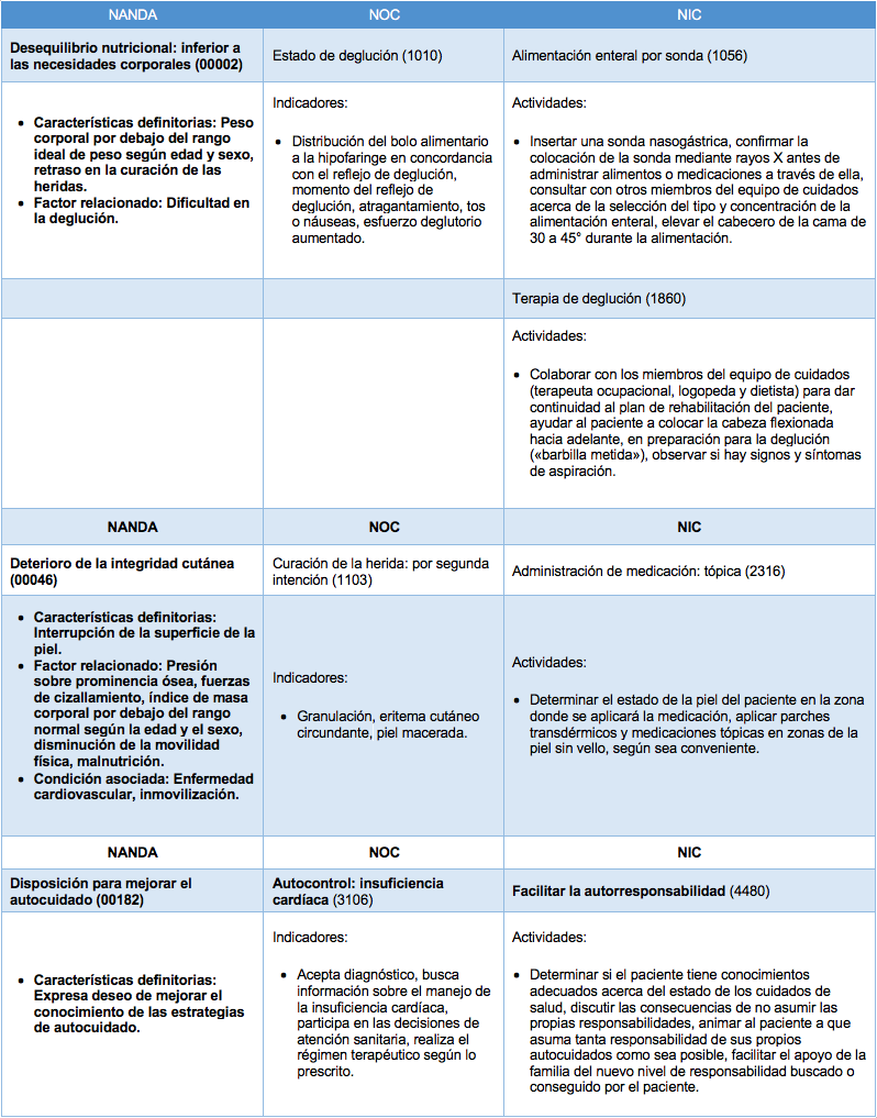 Diagnósticos NANDA, resultados NOC e intervenciones NIC